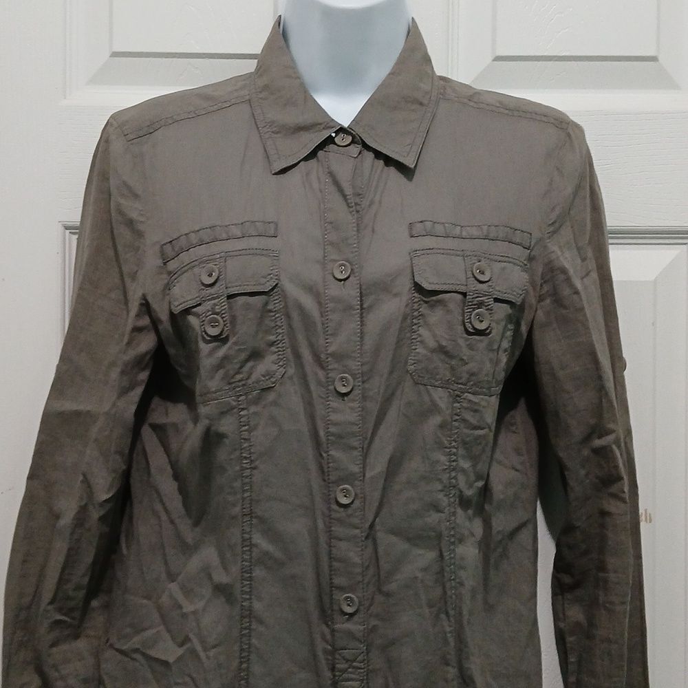 Calvin Klein Jeans Partial Button Down Tunic Shir… - image 3